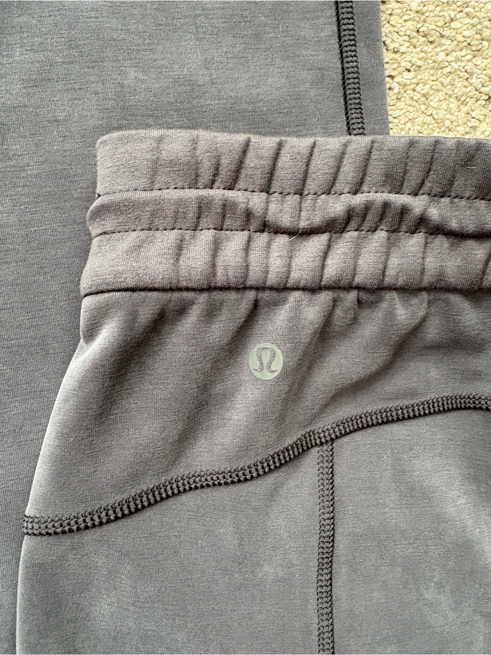 Black Drawstring Lounge Pants - Picture 3 of 4